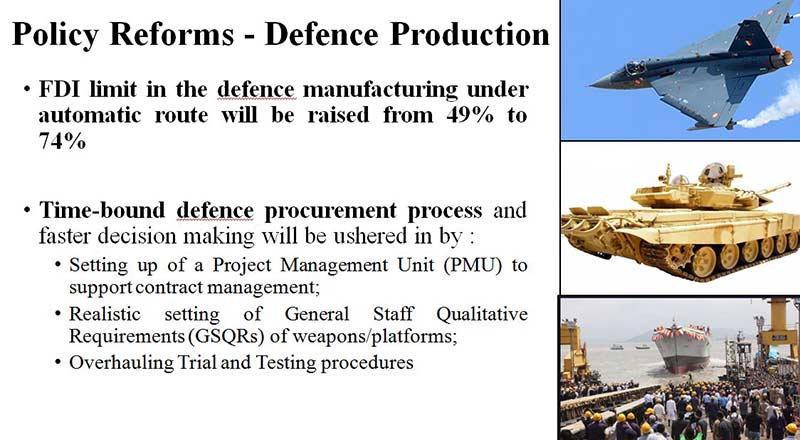FDI in Defence: India opens defence sector for 74% FDI under automatic route 1 FDI in Defence
