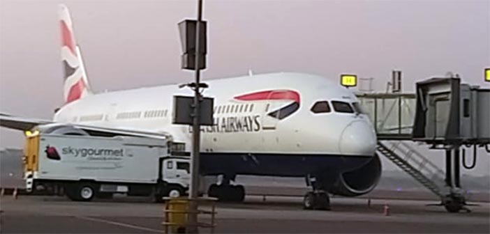 India UK British Airways Flight