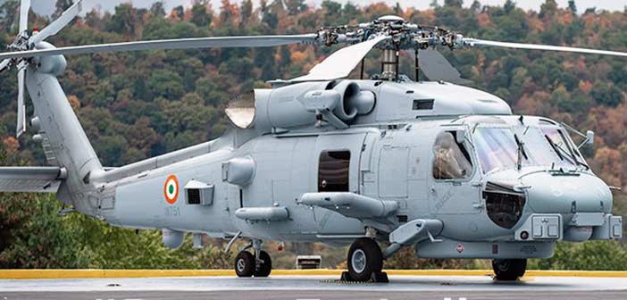 Indian Navy MH60 Romeo Seahawak helicopter