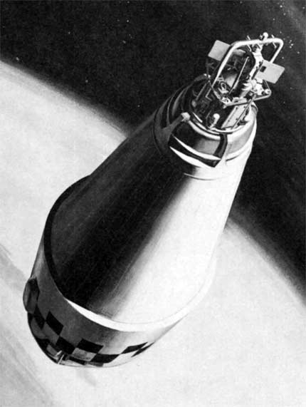 SNAP-10 space nuclear reactor (artistic impression).