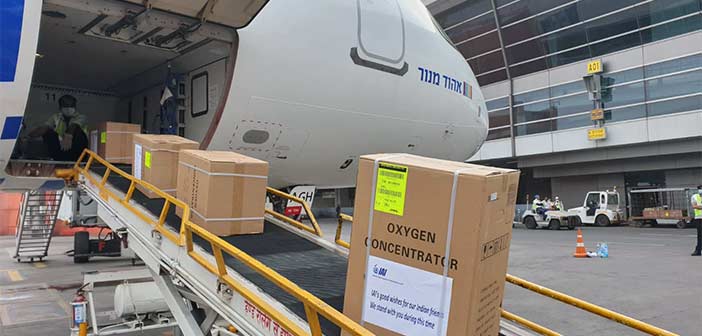 IAI India Covid Relief Material Oxygen Concentrators.