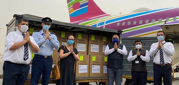 IAI India Covid Relief Material Oxygen Concentrators.