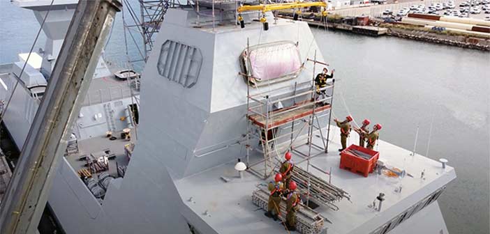 IAI Barak MX Missile Installed on Israel Navy's Sa'ar 6 Corvette Ships.