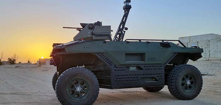 IAI REX MK II unmanned land vehicle.