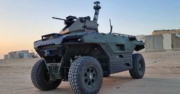 IAI REX MK II unmanned land vehicle.