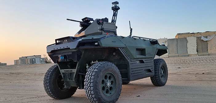 IAI REX MK II unmanned land vehicle.