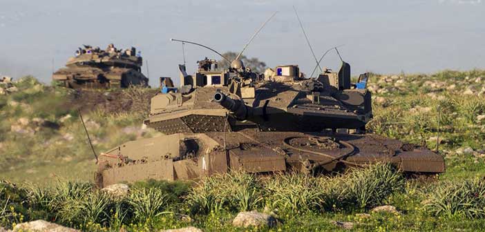 Rafael Trophy APS on Israel Merkava Tank MBT