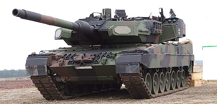 Trophy APS on Leopard MBT.