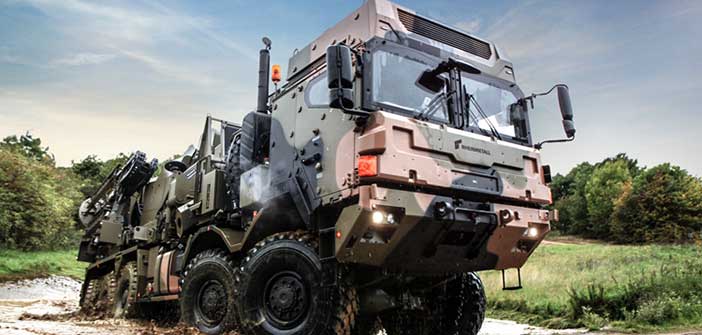 Rheinmetall RMMV HX 10x10 vehicle.