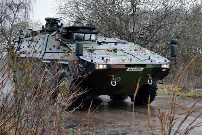 British Army Boxer Armored Vehicle.