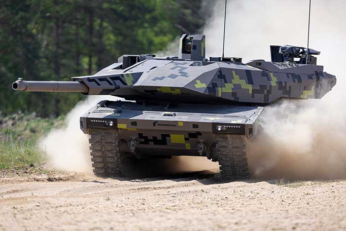 Rheinmetall KF51 Panther Main Battle Tank (MBT).