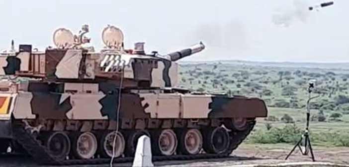 Arjun MBT firing laser guided ATGM