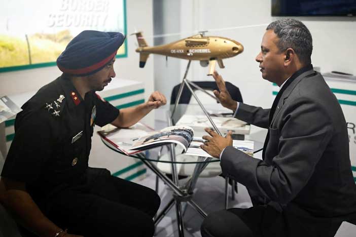 Austrian UAS manufacturer Schiebel participated in Defence Expo 2022.