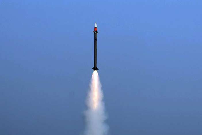 India's MRSAM Missile jointly developed by DRDO and IAI.