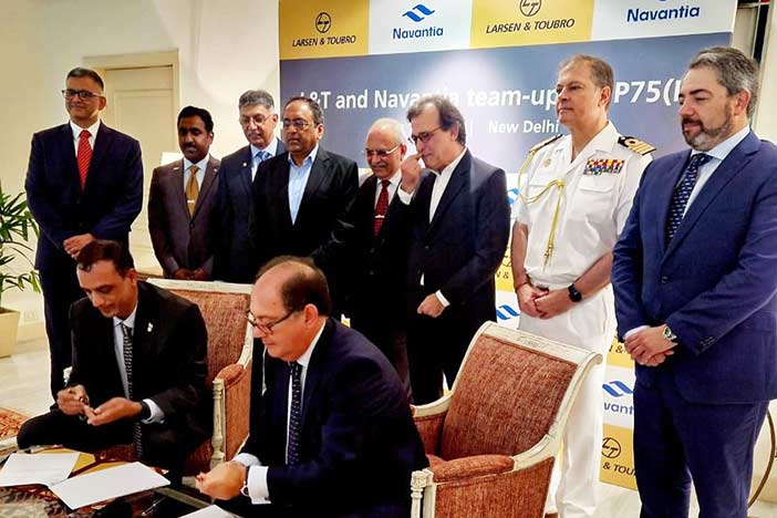 L&T-Navantia Teaming Agreement signing ceremony (July 10, 2023), New Delhi.