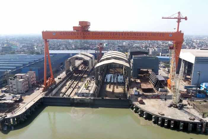 GRSE's main works area.