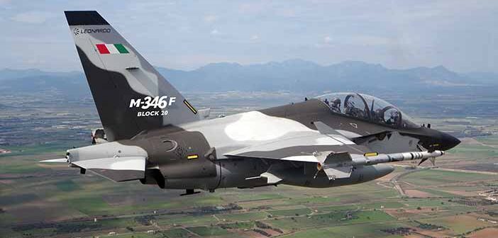 Leonardo M-346 trainer aircraft.