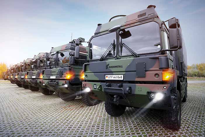 Rheinmetall military trucks.