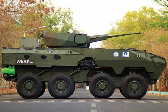 DRDO Tata Wheeled Armoured Vehicle WhAP 8x8.