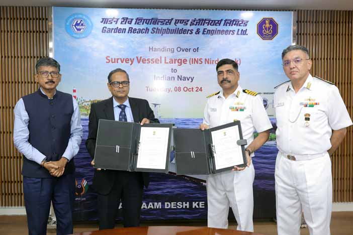 Indian Navy's INS Nirdeshak Large Survey Vessel Yard 3026.