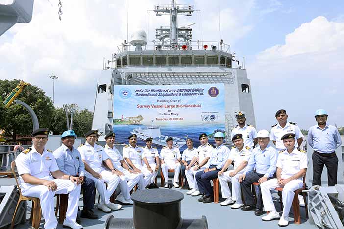 Indian Navy's INS Nirdeshak Large Survey Vessel Yard 3026.