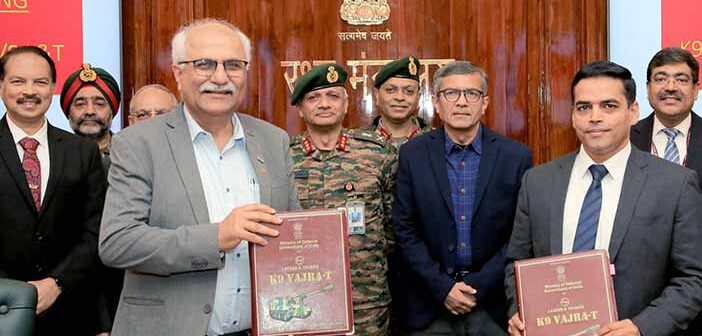 Indian MoD K9 Vajra T Gun Contract Signing Ceremony.