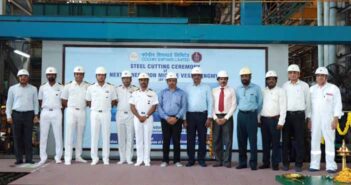 Steel Cutting Ceremony for Indian Navy's Next Generation Missile Vessels (NGMV).