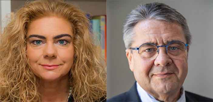 Sabina Jeschke (L), Sigmar Gabriel join Rheinmetall Board.