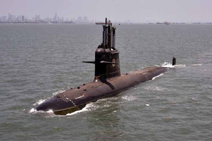Indian Navy Submarine INS Vagsheer.