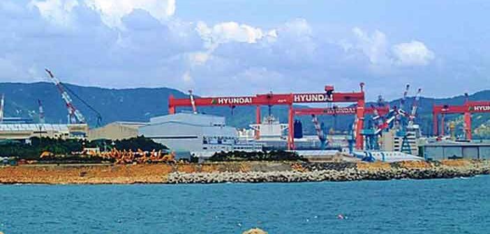 HD HHI Shipyard Korea.