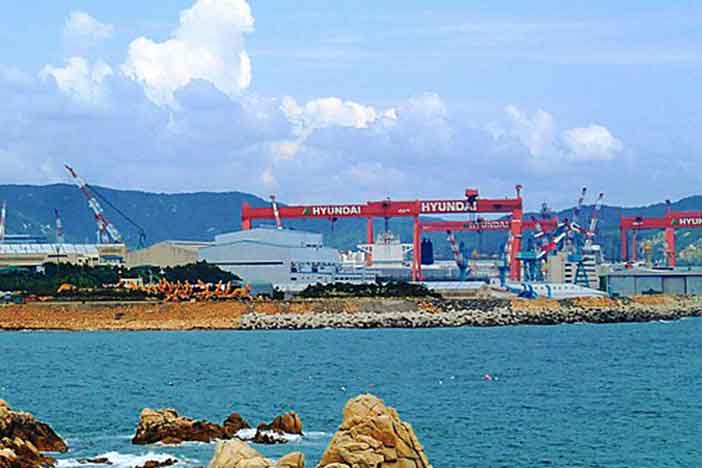 HD HHI Shipyard Korea.