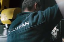 A Safran worker on factory floor.