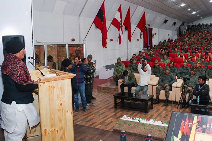 India Defence Minister opens 125 border road projects in Ladakh on China border. 