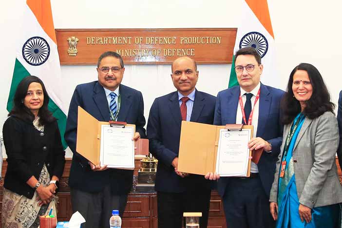 India Optel Ltd (IOL)-Safran MoU signing ceremony.