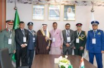 Sanjay Seth (R) with Dr Khaled bin Hussein Al-Biyari at World Defense Show 2026.