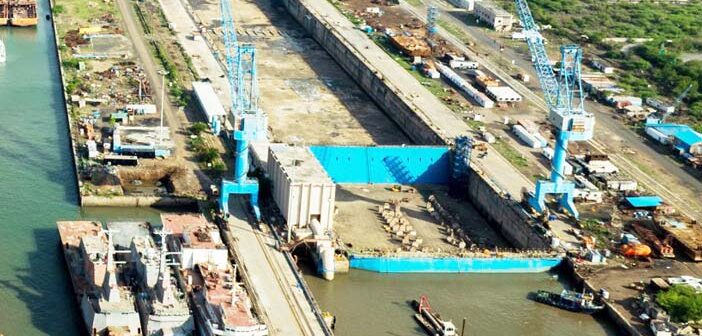 SDHI shipyard in Gujarat, India.
