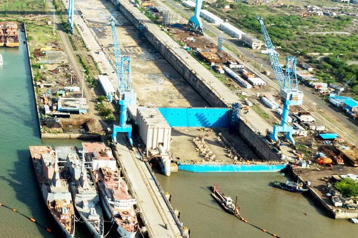 SDHI shipyard in Gujarat, India.