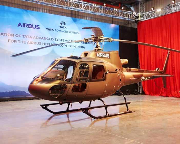 Tata Airbus H-125 Helicopter. 