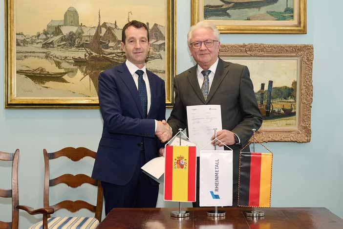 rheinmetall-indra group mou. Ángel Escribano, Executive Chairman Indra and Armin Papperger, CEO Rheinmetall. 